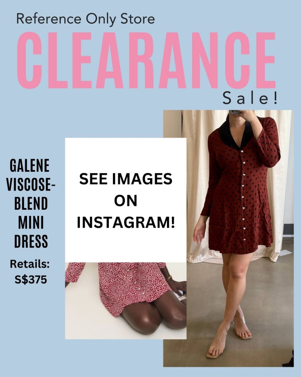 Clearance! Galene viscose blend mini dress