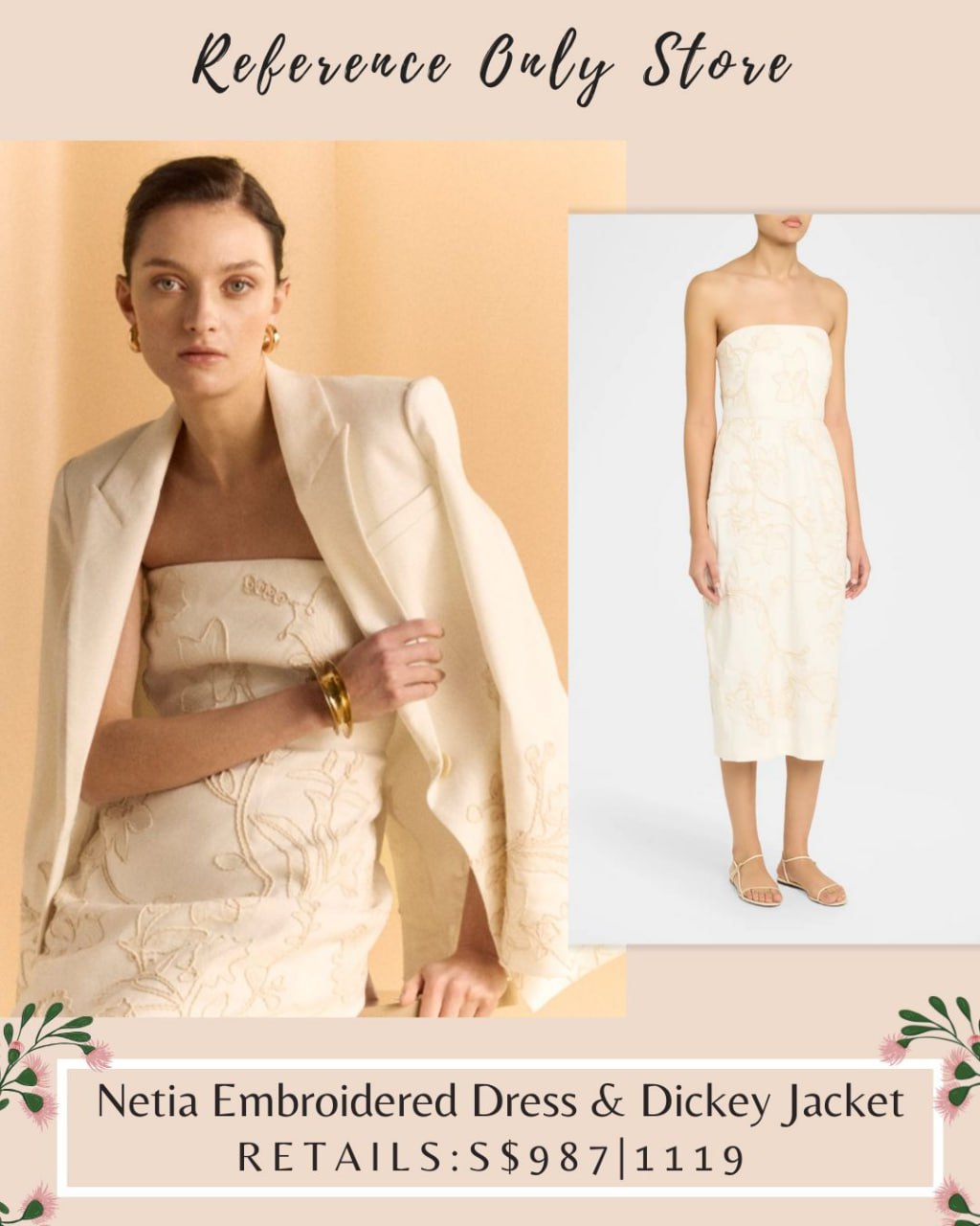 vb Netia Embroidered dress and dickey jacket