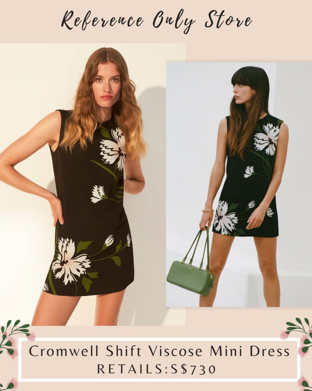 VB Cromwell shift viscose mini dress