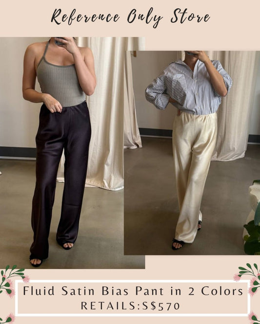 Readystock! VC Fluid Satin Bias Pants