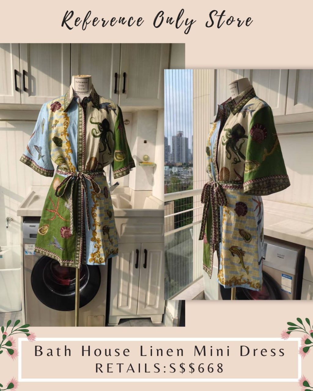 AM Bath house linen mini dress