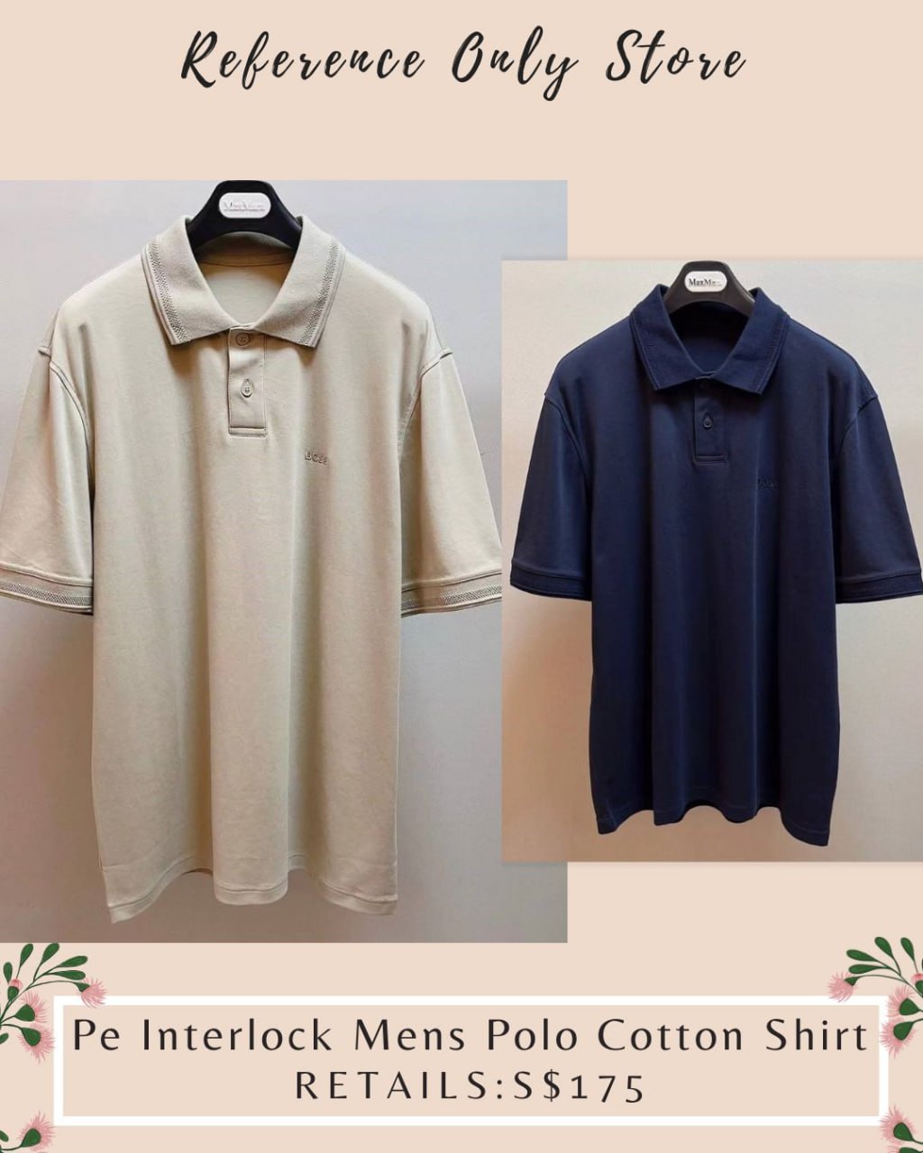 BSS Men's pe interlock polo cotton shirt