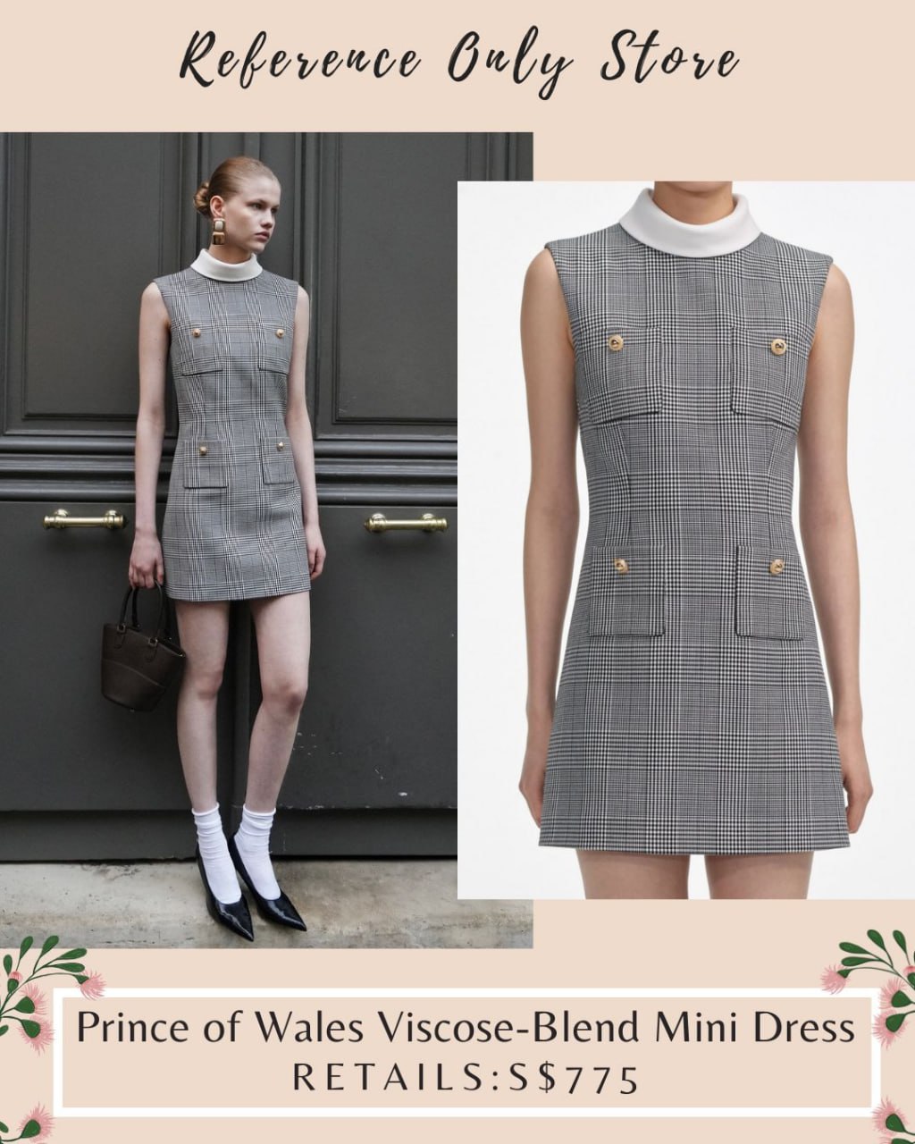 SP Prince of wales mini dress viscose blend