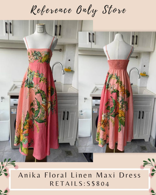 AM  Anika Floral linen maxi dress