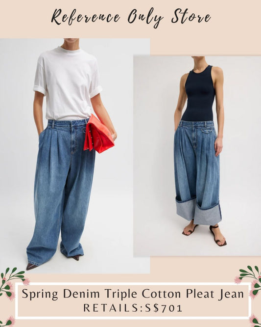 TB Spring Denim Triple cotton pleat jeans
