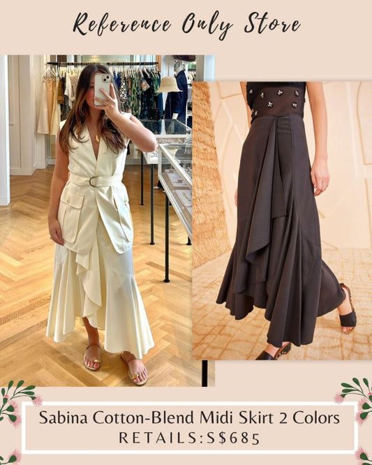 UJ Sabina Cotton - Blend midi skirt in 2 colors