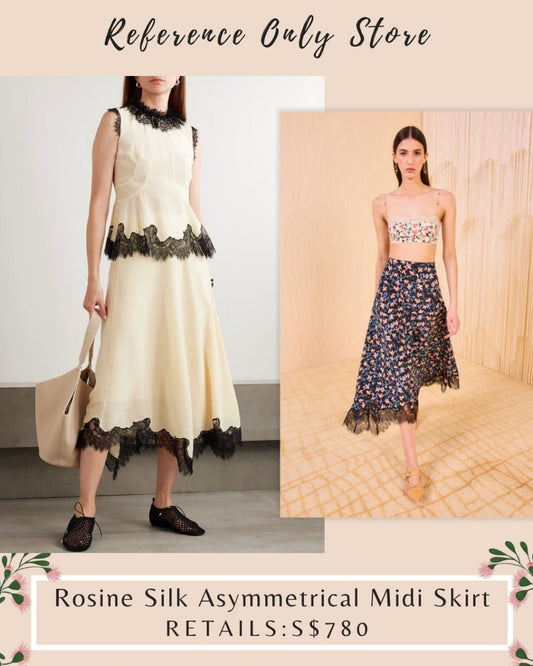 UJ Rosine silk asymmetrical midi skirt