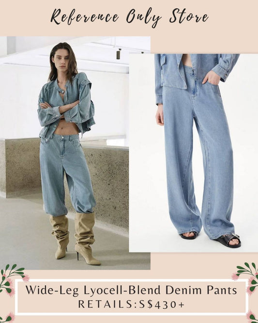 IR wide leg lyocell blend denim jeans