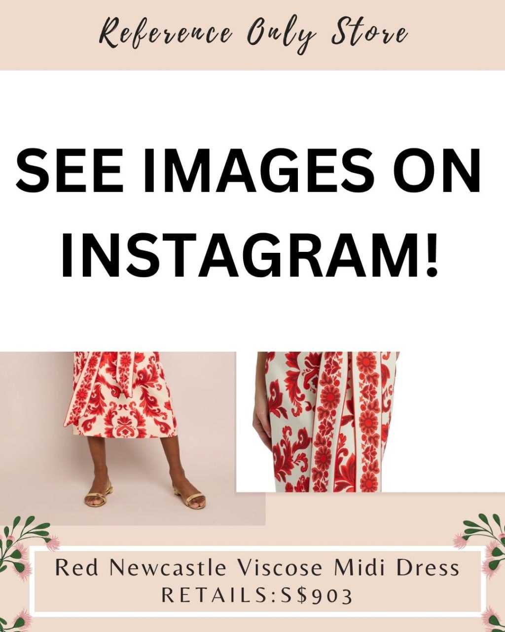 cc Red Newcastle viscose midi dress