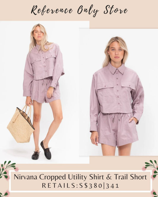 AA Nirvana cropped utility shirt and trail shorts