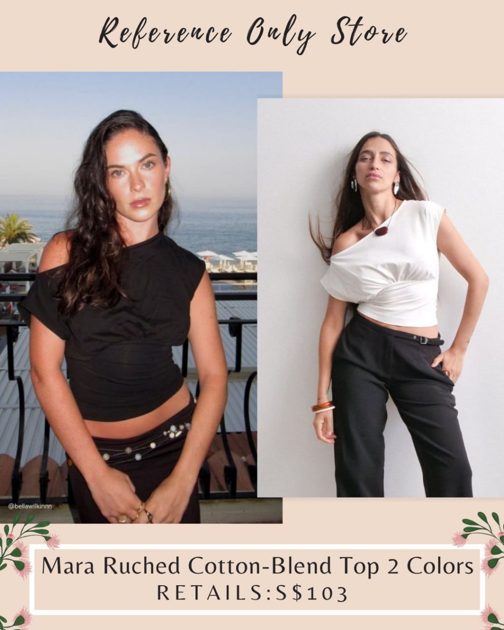 Restocked! BNV Mara ruched cotton blend top