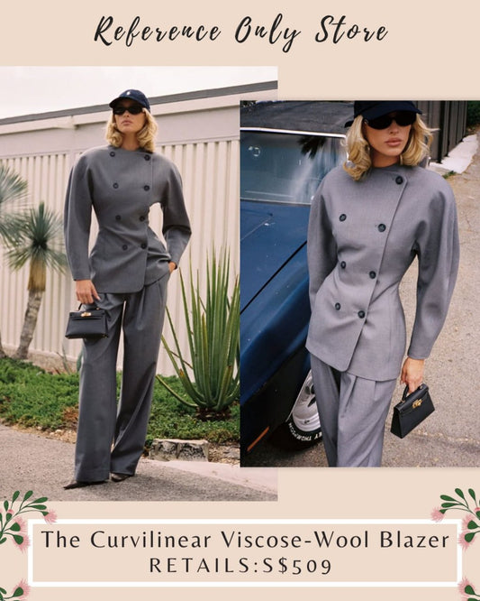 HS The Curvilinear viscose wool blazer