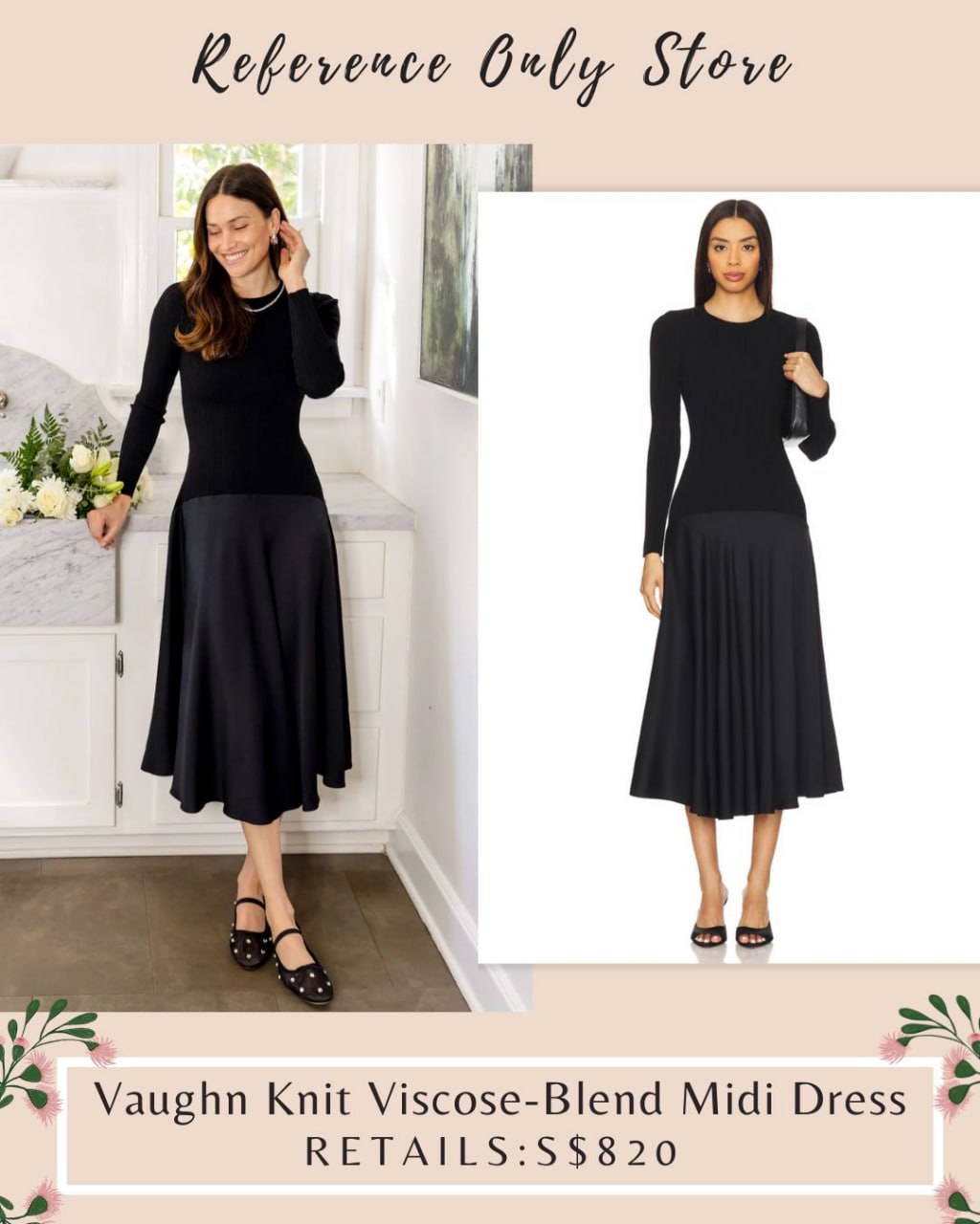 VB Vaughn knit viscose blend midi dress