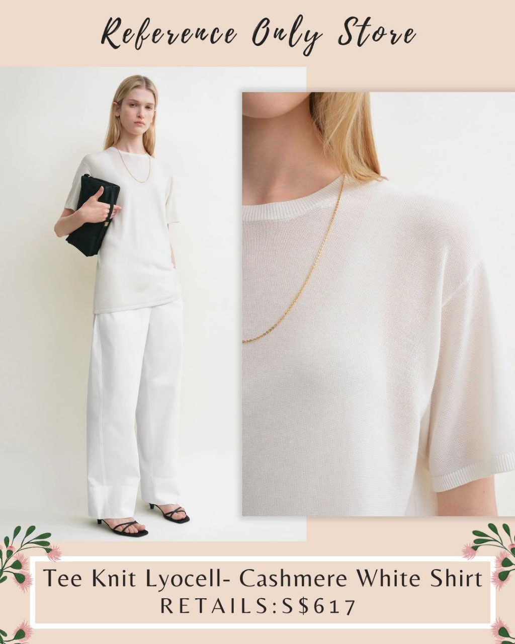Tot Tee knit lyocell - cashmere white shirt