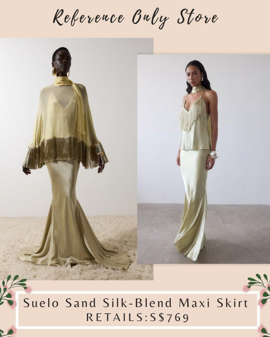 DLV Suelo sand silk blend maxi skirt