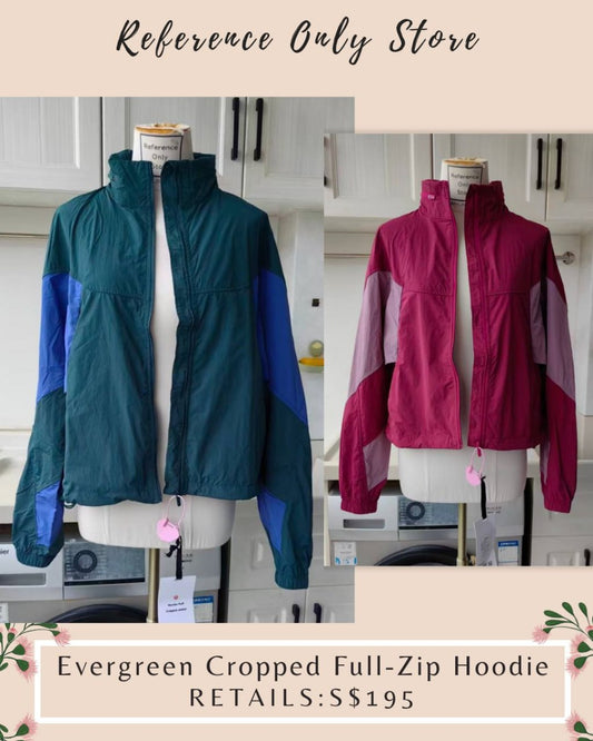 LL Evergreen cropped full zip hoodie