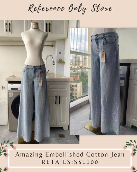 AO Amazing embellished cotton jeans