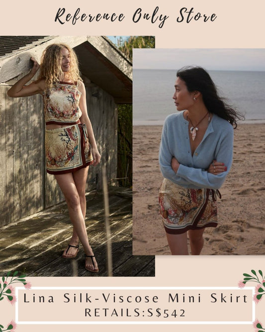DN lina silk viscose mini skirt