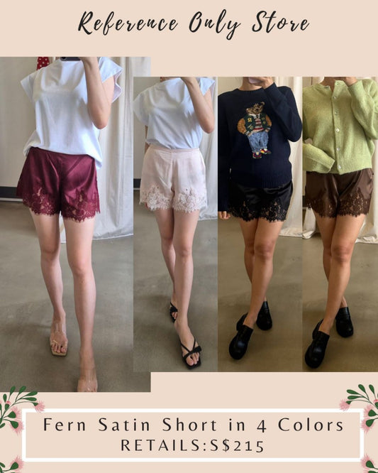 Ref Fern satin shorts in 4 colors