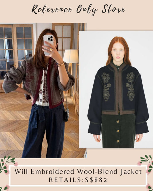 AB Will Embroidered wool blend jacket