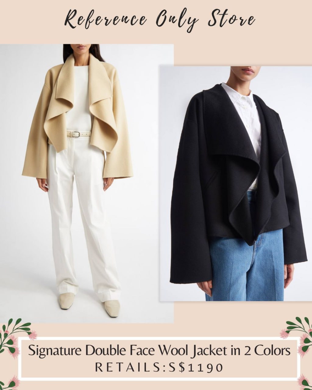 Tot Signature Double Face Wool jacket in 2 colors