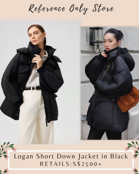 MK Logan Short Down Jacket in Black