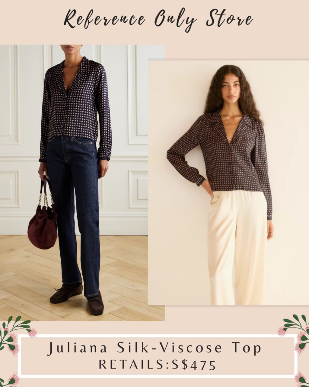 DN Juliana silk viscose top