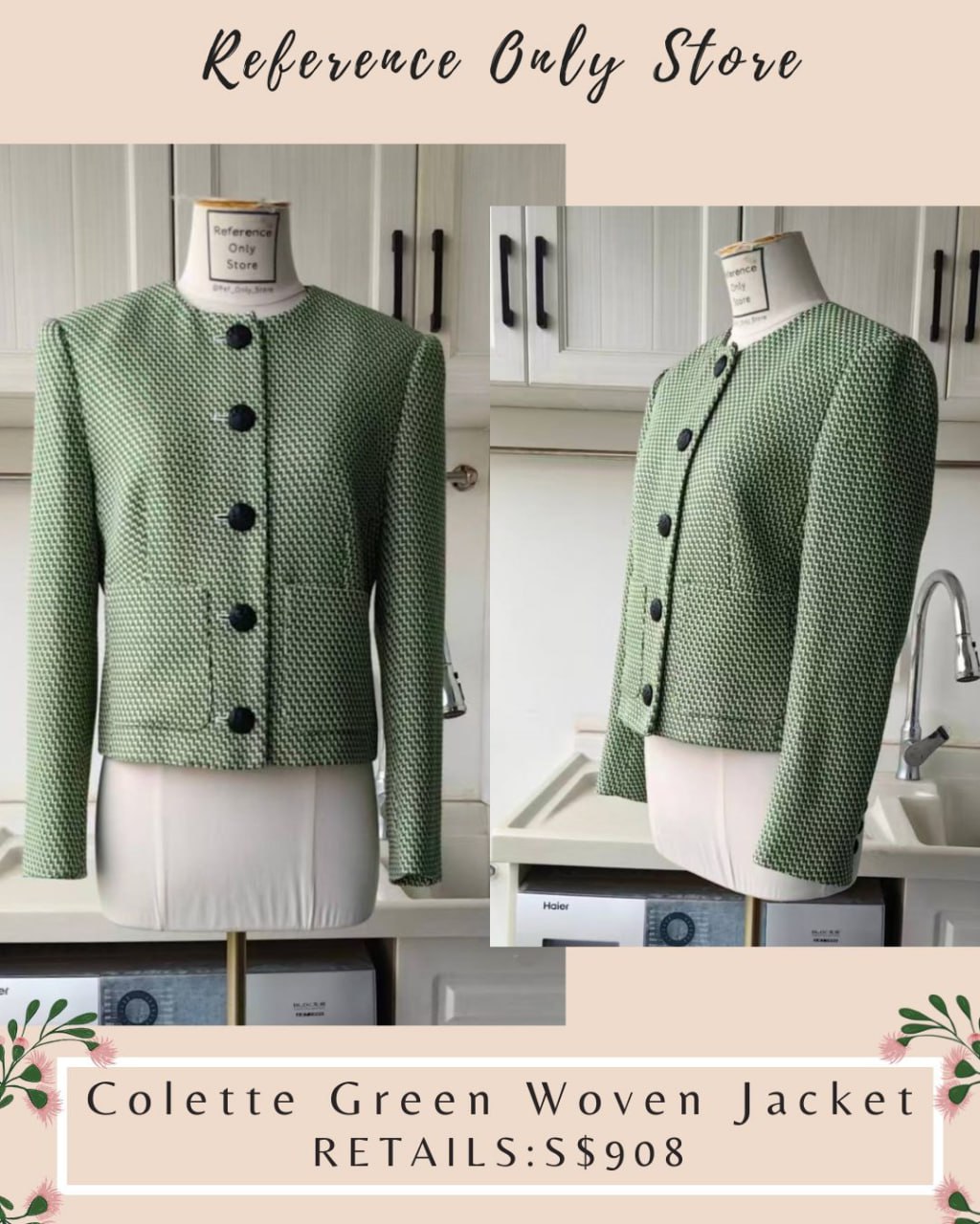 VB Colette Green Woven Jacket