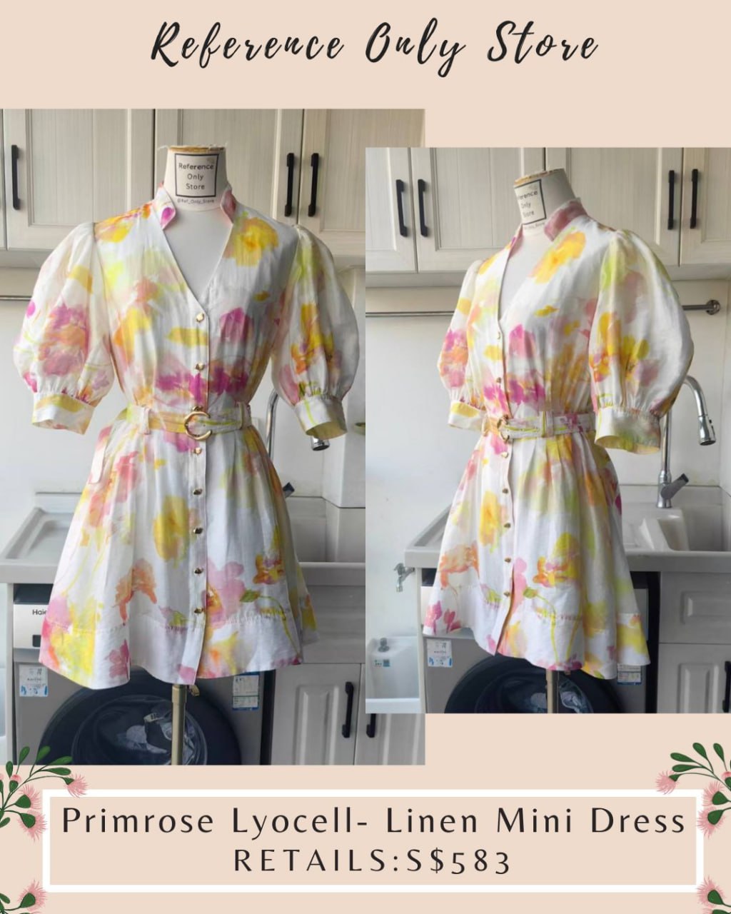 AJ Primrose Lyocell Linen mini dress