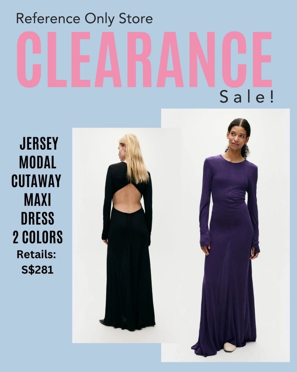 SL Jersey modal cutaway maxi dress