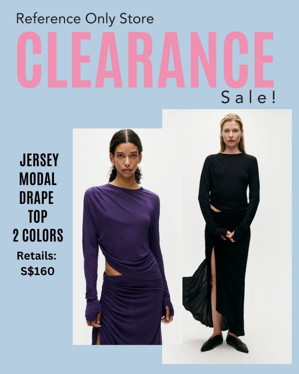 SL Jersey modal drape top