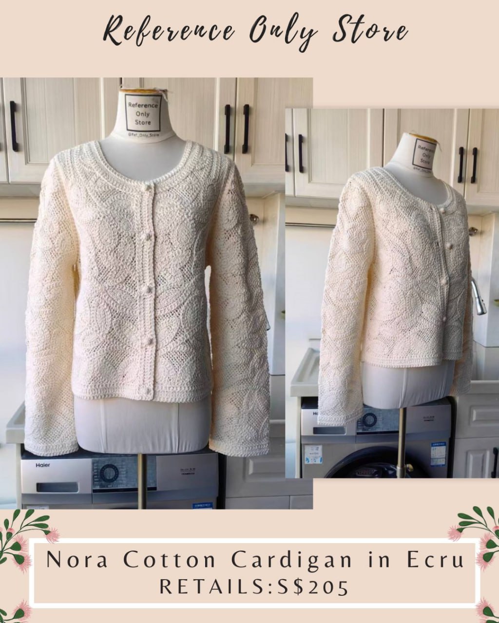 SZ Nora cotton cardigan in ecru