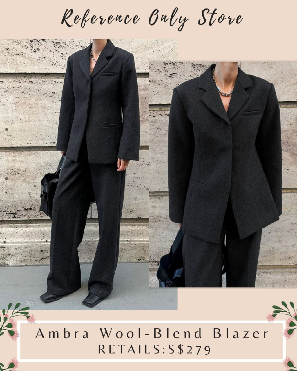 HL Dark grey wool blend cardigan