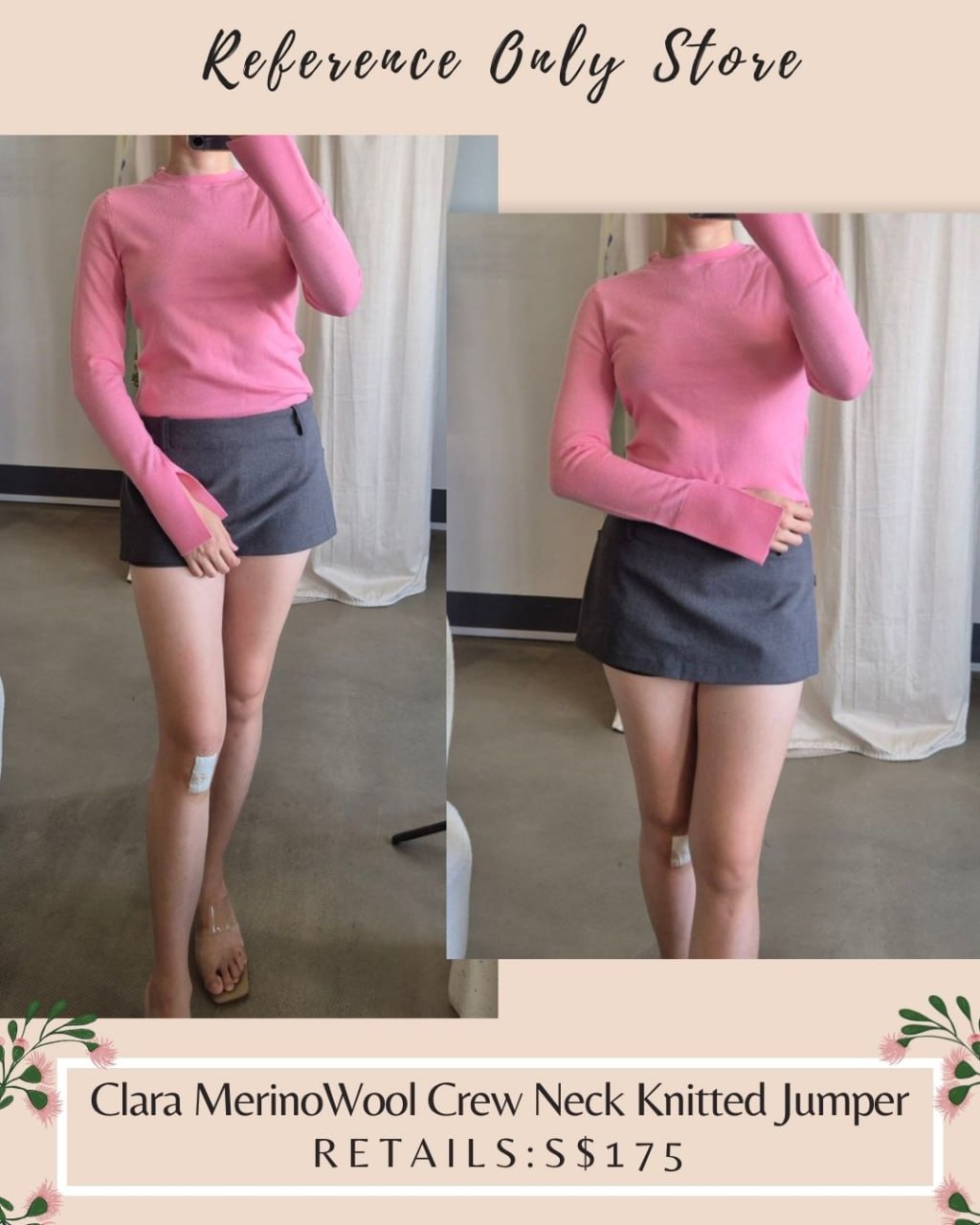 RS Clara Merino wool crew neck knitted jumper