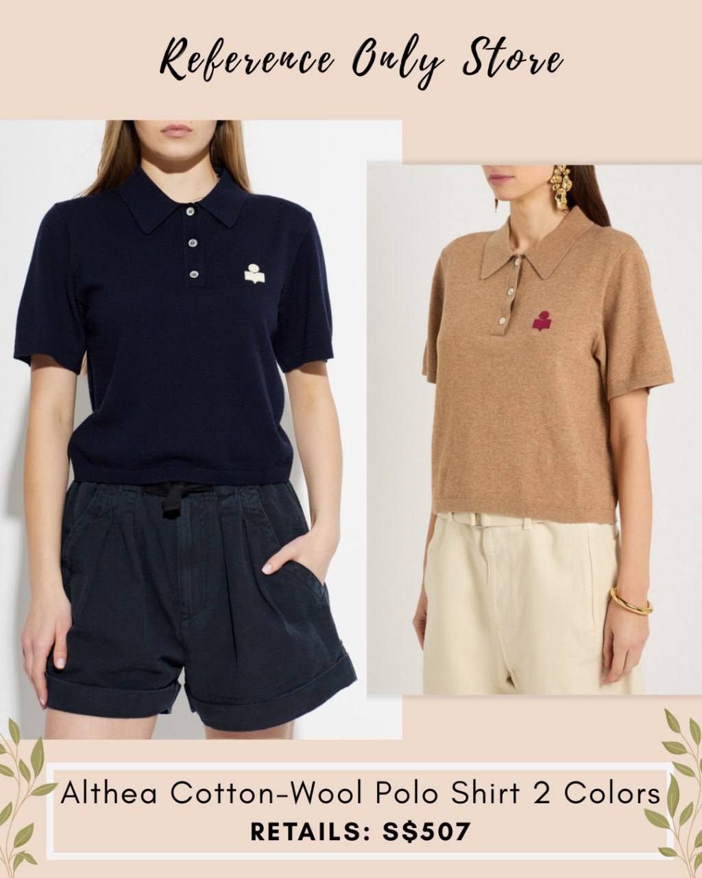 MR Althea Cotton Wool Polo Shirt 2 colors