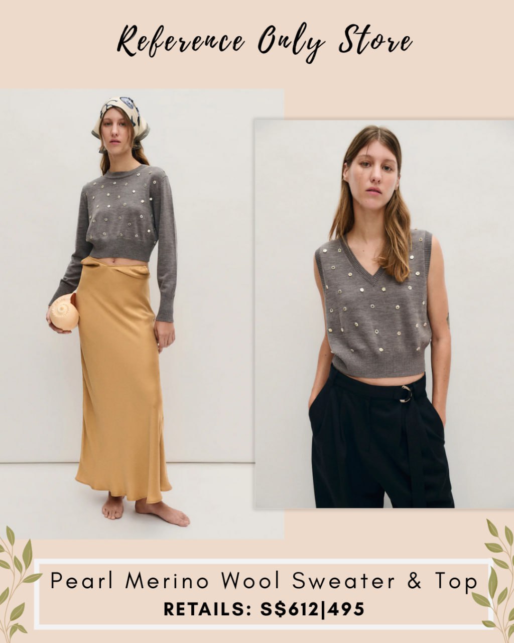 SL Pearl Merino Wool Sweater & top