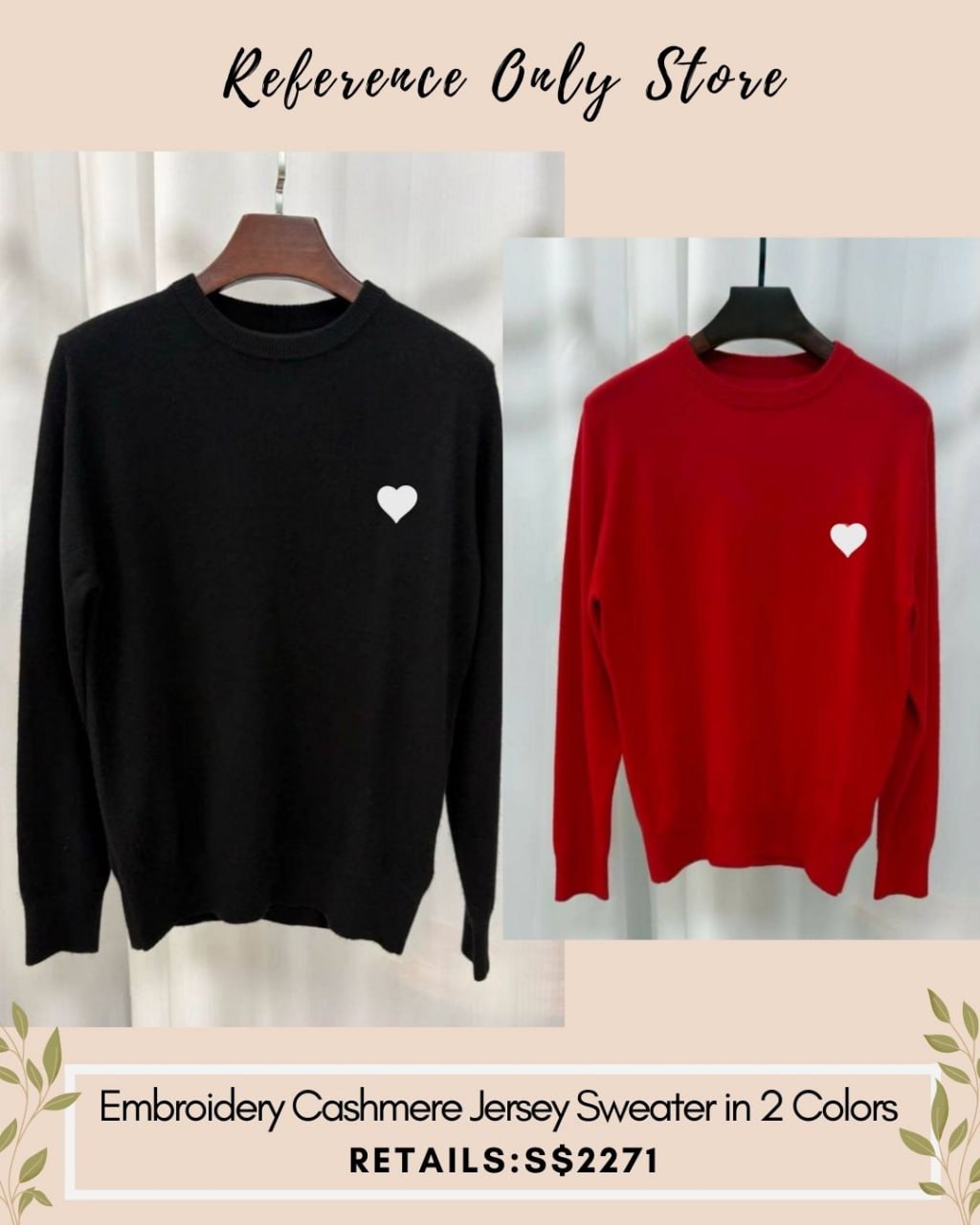 DR Men's Embroidery cashmere jersey sweater