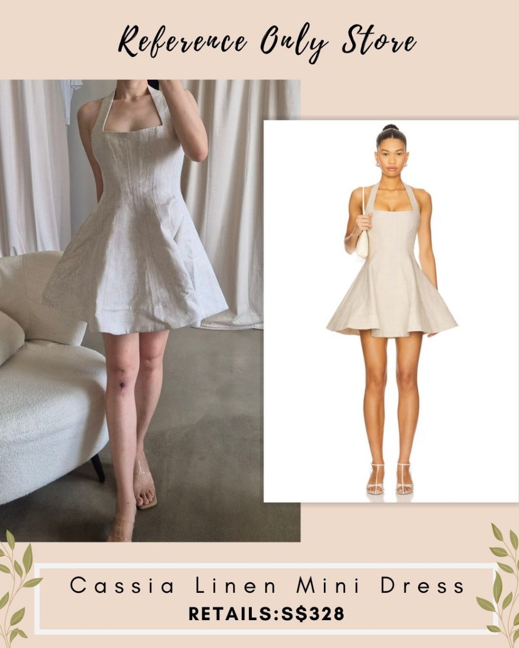 CC Cassia linen mini dress