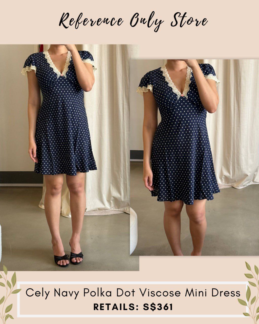 RX Cely mini polka dot viscose mini dress