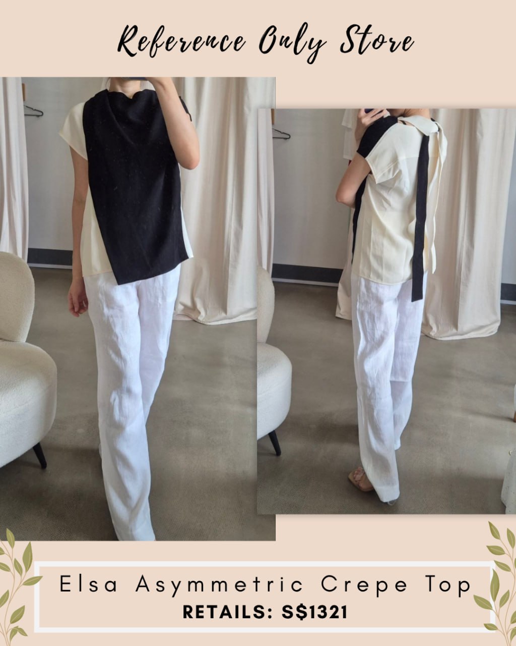 PS Elsa Asymmetric crepe top