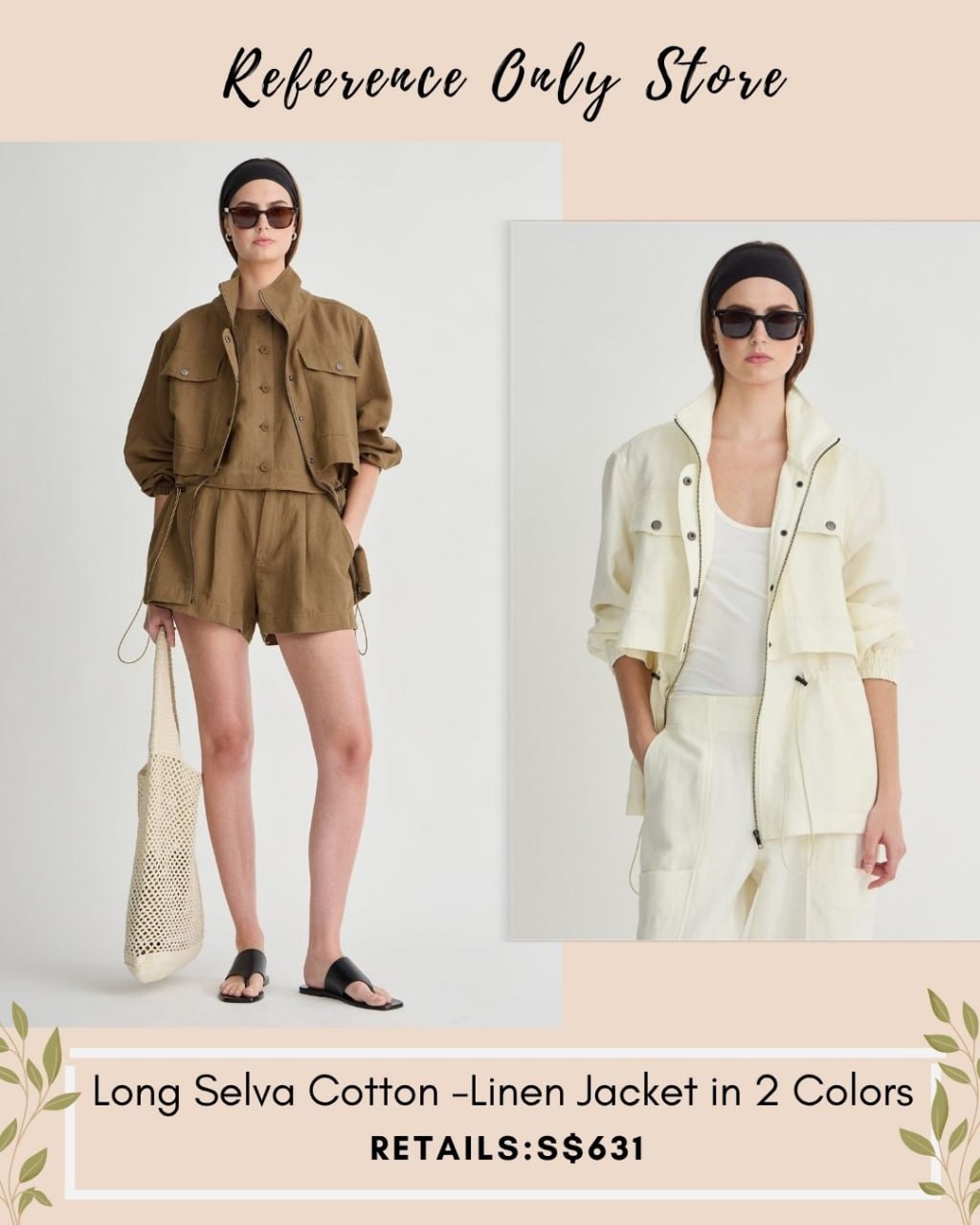 AA Long Selva cotton linen jacket in 2 colors