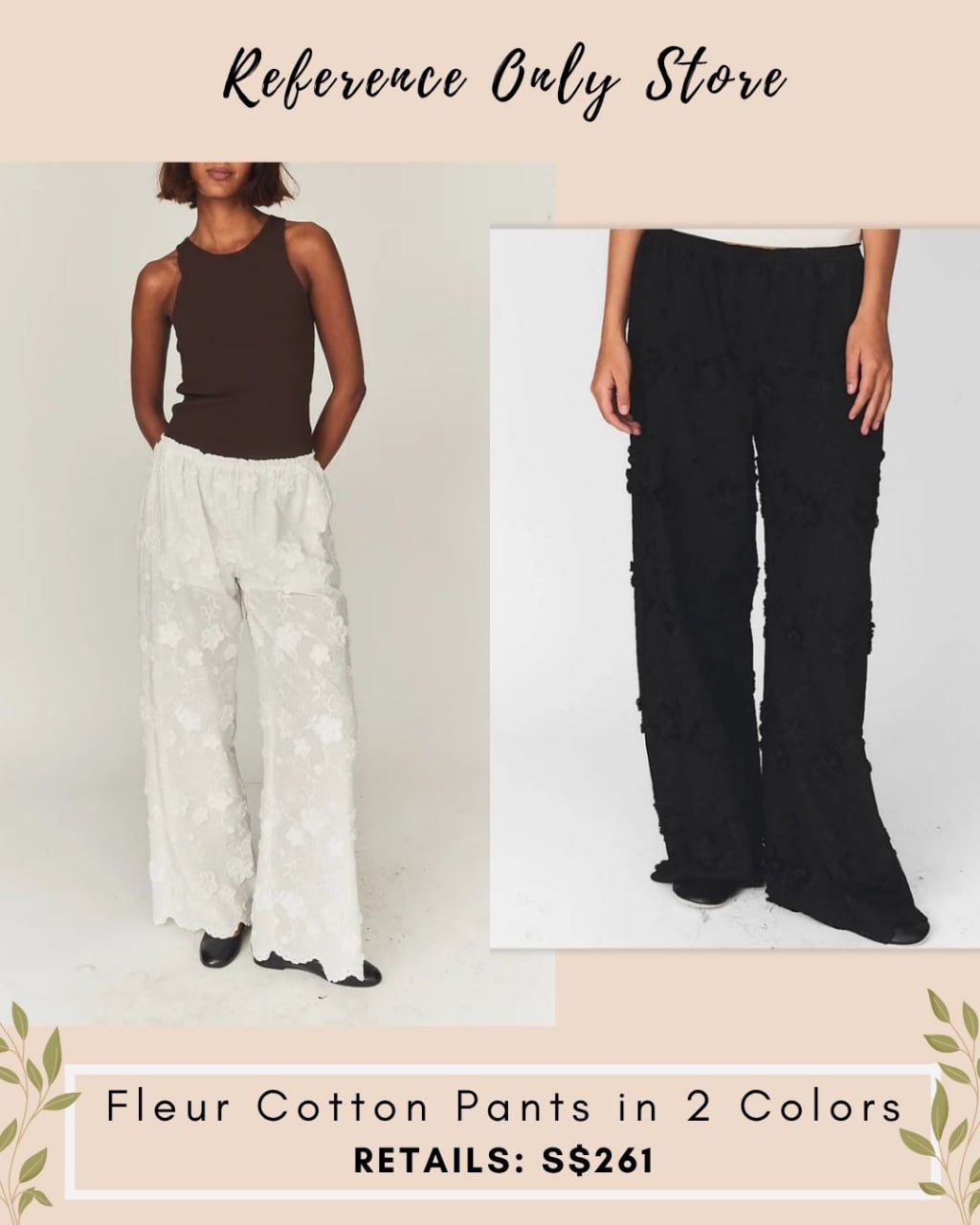 TG Fleur cotton pants in 2 colors