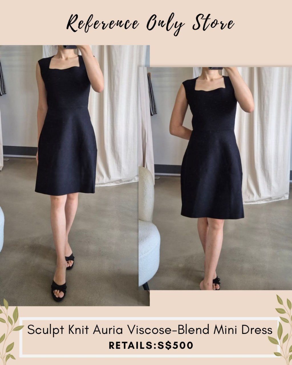 TF Sculpt Knit Auria viscose blend mini dress