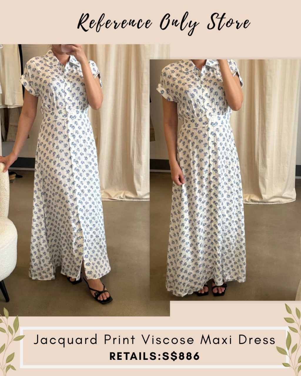 MJ jacquard Viscose midi dress