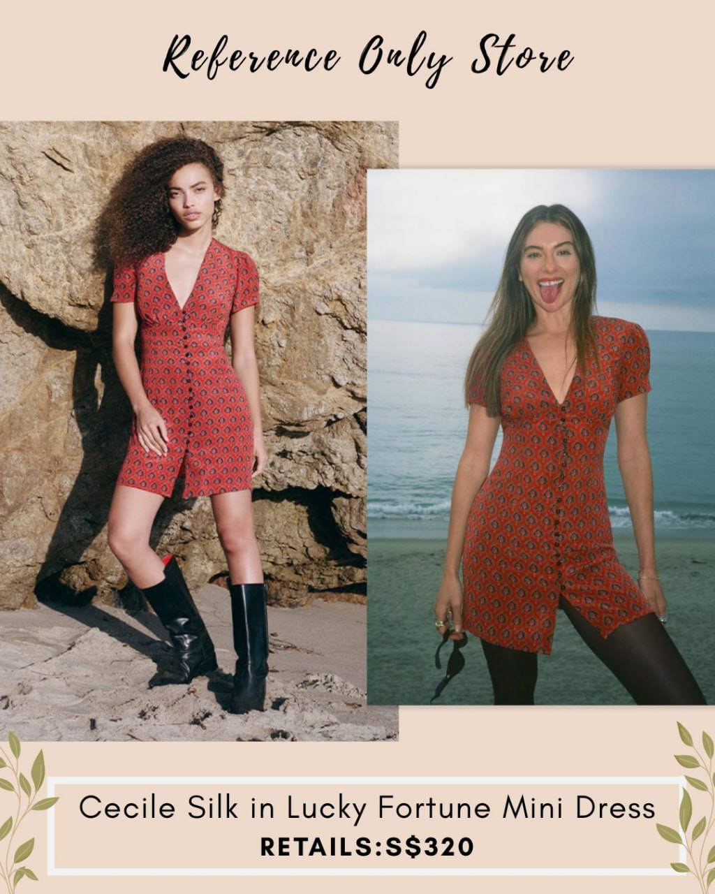 π RP Cecile silk in lucky fortune mini dress