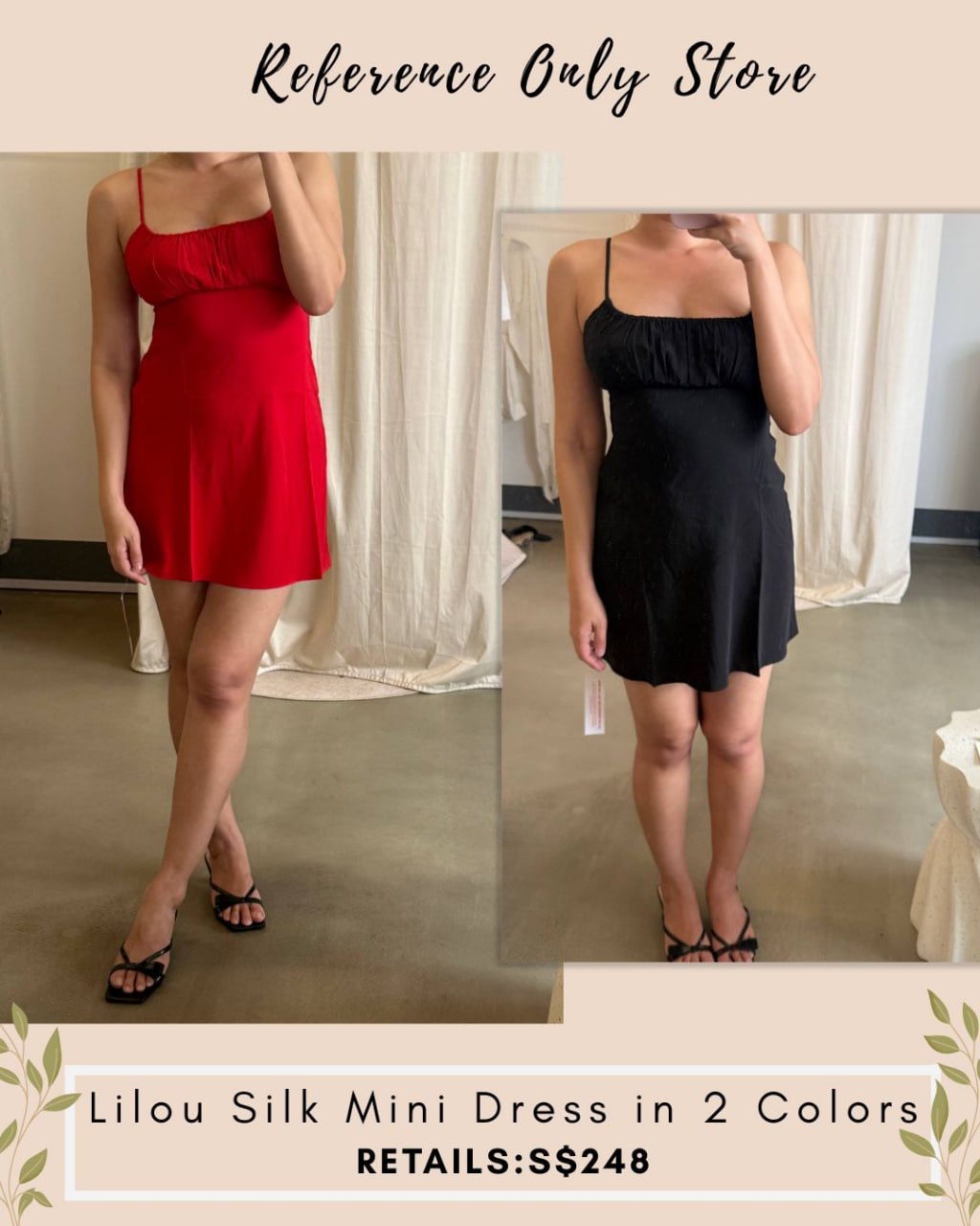 π RP Lilou Silk Mini Dress in 2 colors