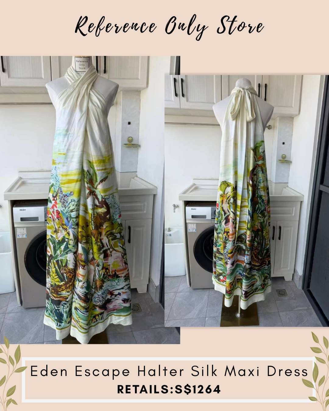 AM eden escape white silk maxi dress
