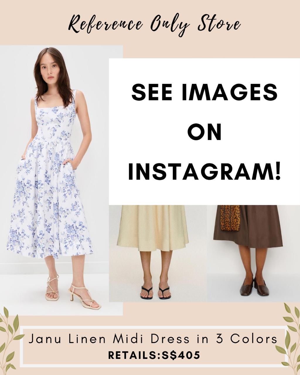 Ref Janu Linen Midi Dress