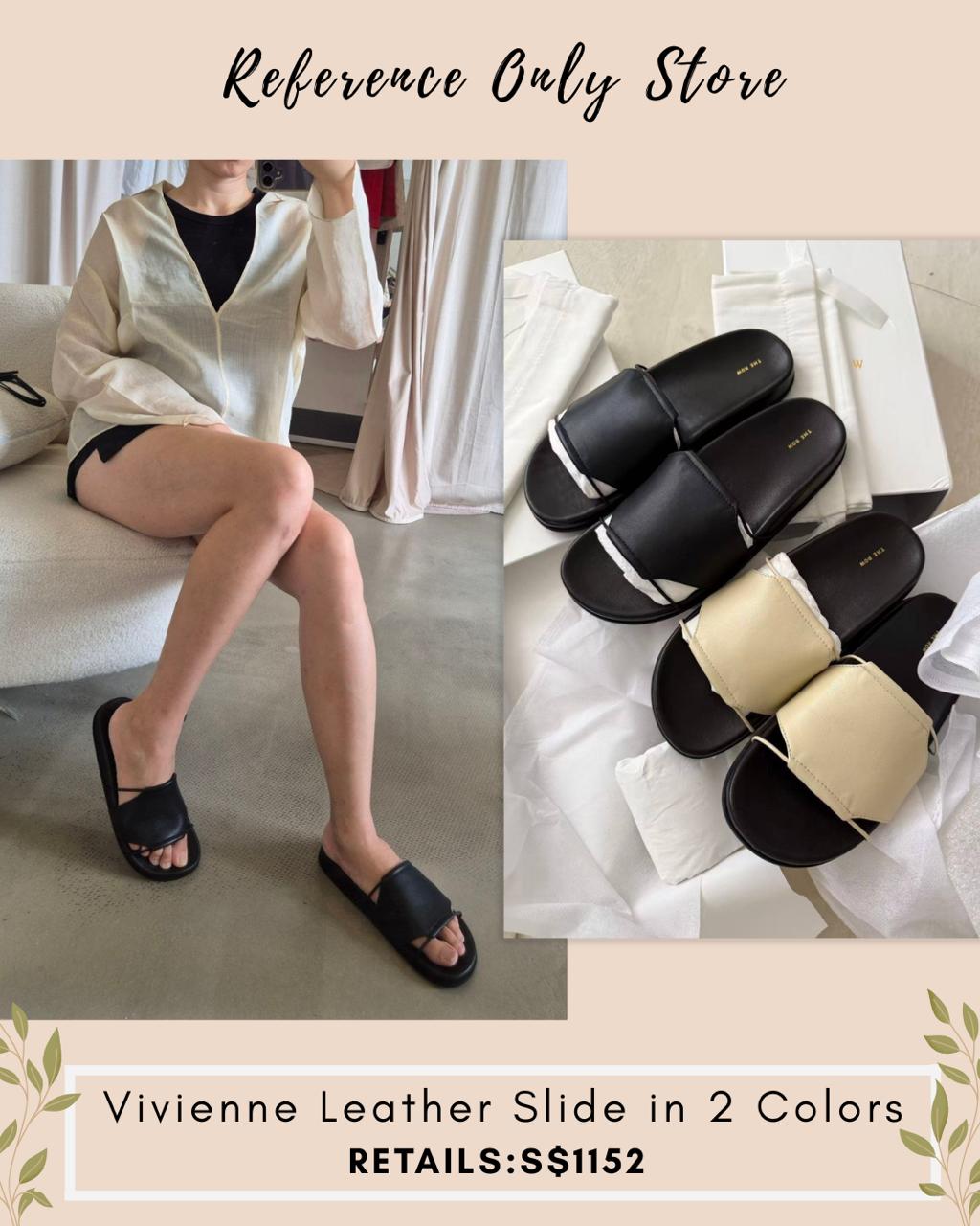 TR Vivienne leather slide in2 colors