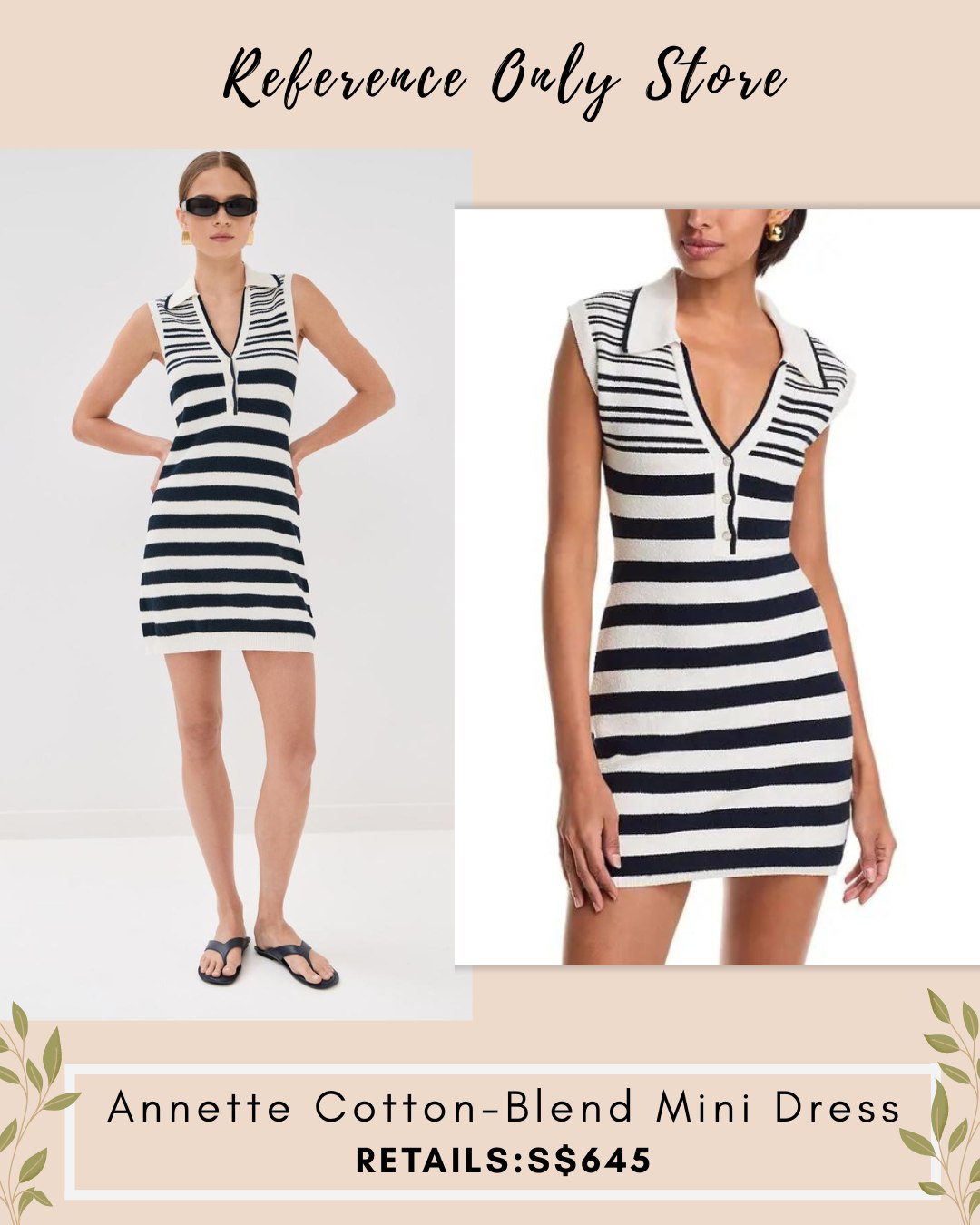 VB Annette Cotton blend mini dress